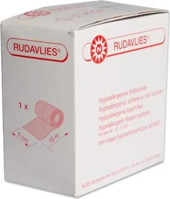 Produktbild von NOBA Rudavlies Klebevlies hypoallergen 1 Rolle 5 cm x 10 m