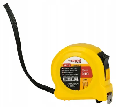 Obrázok produktu pre SCHMITH Rolling Measuring Tape 5m Meracie pásky Rolling Meter Tape Measure