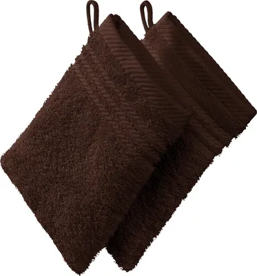 Produktbild von REDBEST Waschhandschuh 2er-Pack braun 15x21 cm