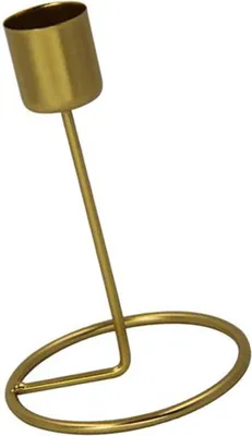 Produktbild von Retro-Kerzenständer aus goldfarbenem Metall