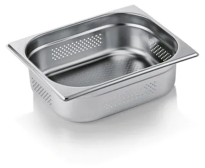 Produktbild von 6x GN Behälter 1/2 GN Core, 100 mm, Seiten- und Bodenlochung, Chromnickelstahl