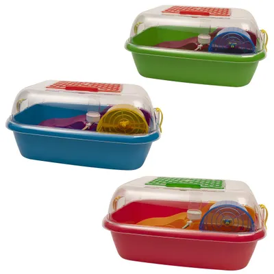 Productafbeelding van Duvo+ Hamsterkooi Candy met drinkfles, looprad en trapjes
