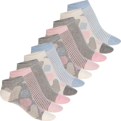 Produktbild von Celodoro Damen Süße Eco Sneaker Socken (10 Paar) Kurzsocken aus regenerativer Baumwolle - Pink Carnation 39-42