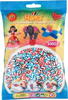 Image de Sachet de 3000 perles à repasser hama midi bicolore - loisirs créatifs - 201-91