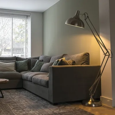 Zdjęcie produktu dla Designerska lampa podłogowa stalowa - Hobby