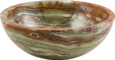 Produktbild von Onyx Aufsatzwaschbecken Unikat, Naturstein Waschbecken 40 x 40 x 15 cm