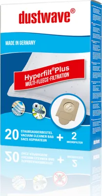 A product box for vacuum cleaner bags and microfilters.
