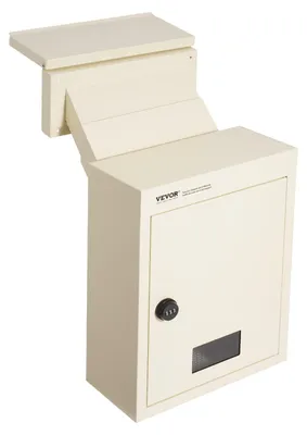 Produktbild von VEVOR Durch-die-Wand Briefkasten 31,8x16x42,9 cm mit Codeschloss Schwarz, Beige-12.5x6.3x16.9 Zoll