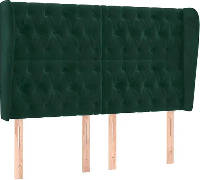 Obrázok produktu pre vidaXL Čelo postele s ušami tmavozelené 163x23x118/128 cm Velvet