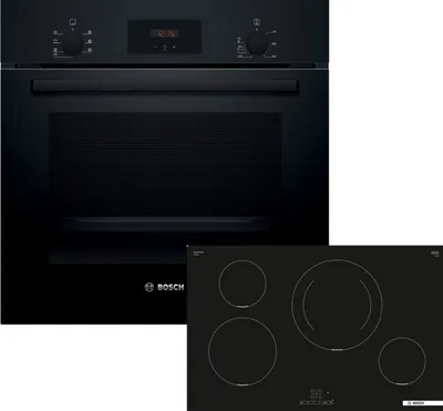Produktbild von Bosch Einbau-Backofen-Set, HBF133BA1 + PIE811BB5E, Einbau-Backofen, Induktionskochfeld HBD234FB86