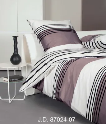Produktbild von Janine Design Mako-Satin-Bettwäsche-Garnitur J. D. 87024 Farbe braun anthrazit Größe 135x200+80x80 AL