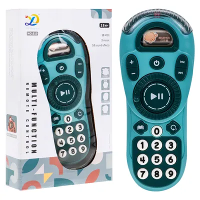Obrázok produktu pre Interaktívne diaľkové ovládanie TV pre deti Modrá + zvuky, melódie + LED svetlo