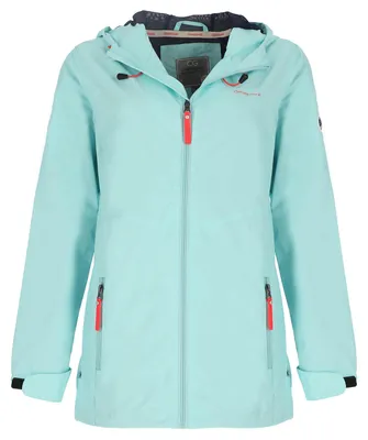 Produktbild von Coastguard Damen Jacke Reflektierend mit Kapuze - Moderne Outdoor-Jacke mit Reißverschluss-Außentaschen in Türkis Größe 36