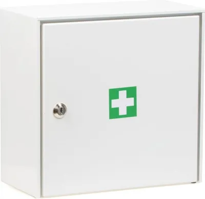 Produktbild von Erste-Hilfe-Kasten für 30 Personen aus Metall zur Wandmontage