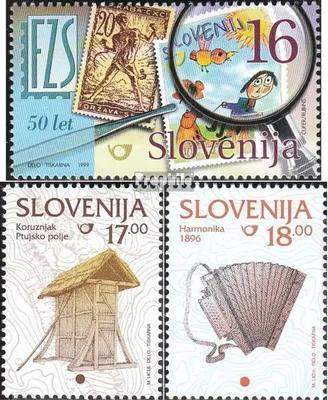 Produktbild von Briefmarken Slowenien 1999 Mi 256,260,280 (kompl.Ausg.) postfrisch Philatelistenverband