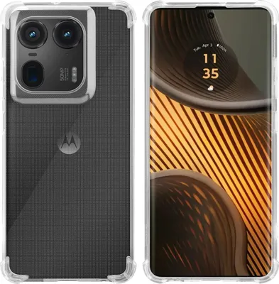Obrázek produktu pro Cadorabo pouzdro pro Motorola Moto Edge 50 Ultra in FULL TRANSPARENT ochranné pouzdro z pružného silikonového TPU zadní kryt pouzdro na mobilní telefon