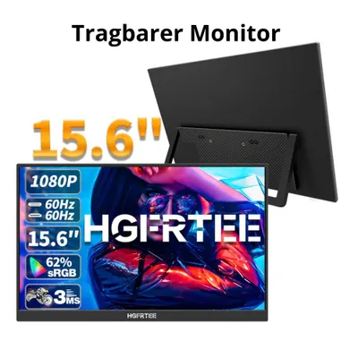 Obrázok produktu pre Prenosný monitor 15,6” FHD IPS – druhá obrazovka pre notebooky a hranie hier | USB-C & HDMI | 1080P HDR displej