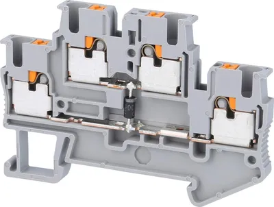 Immagine prodotto di Morsetto a doppio piano per diodi Phoenix Contact PTTB 2,5-DIO/U-O con diodo integrato, connessione push-in, tensione nominale 500 V -