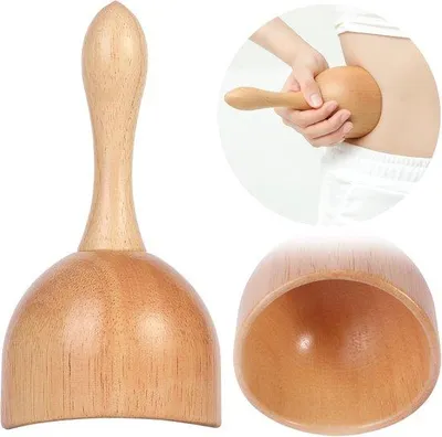 Produktbild von Massagebeker aus Holz für Lymphdrainage, Anti-Cellulitis, Muskelentspannung, Schmerzlinderung