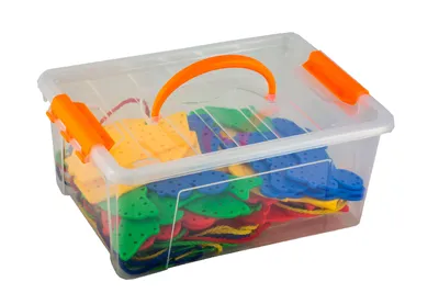 Produktbild von Große Fädelbox | Bastelspiel Fädelspiel 48 tlg. Motive