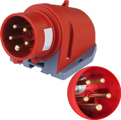 Produktbild von CEE Wandstecker mit Phasenwender 16A 5-polig IP44 400V Starkstrom