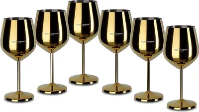 Produktbild von ECHTWERK Edelstahlgläser 0,5l (6tlg., gold) -