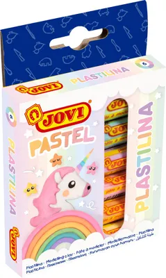 Zdjęcie produktu dla Jovi Plastilina Glina do modelowania dla dzieci Pastel 6 x 15 g