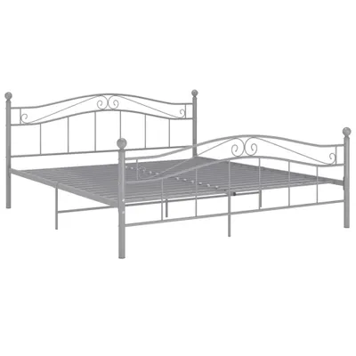 Image de lit vidaXL gris métal 200x200 cm