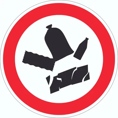 Produktbild von Müll abladen verboten Symbol Aufkleber Kreis Ø300mm