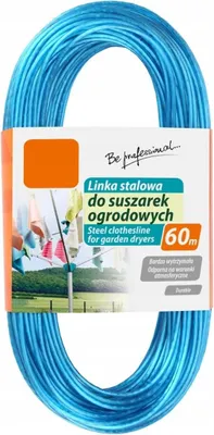 Obrázek produktu pro Ocelové lano na praní prádla 60 m