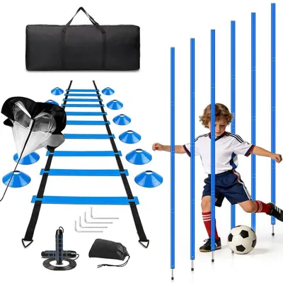 Immagine prodotto di Omgoods - Set di pali per slalom per l'allenamento nel calcio