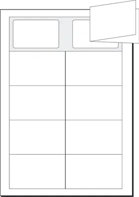 Immagine prodotto di sigel biglietti da visita pieghevoli 3C, 90/180 x 55 mm, bianco brillante
