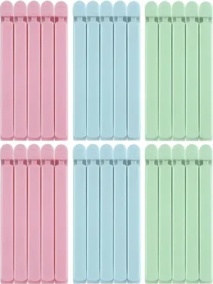 Produktbild von 30 verschlussclips, 15 Zentimeter lang, 3 Farben erh?ltlich, zum einfachen Verschlie?en von verschiedenen Lebensmittelverpackungen£¬Sichern Sie die Frische von Sš¹?igkeiten, Chips und Snacks