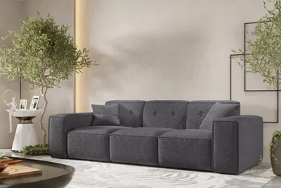 Productafbeelding van Bank Designersofa CESINA, 3-zits, bekleding: stof Ascot, kleur: grijs