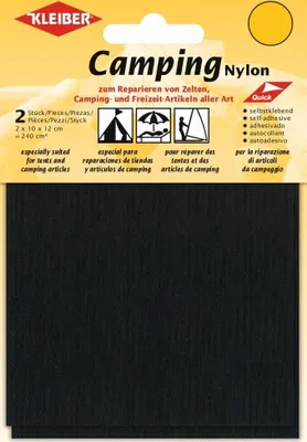 Produktbild von KLEIBER Camping-Flicken Nylon selbstklebend schwarz 2 Stück