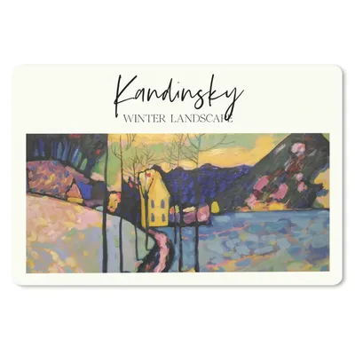 Produktbild von MuchoWow® Mauspad Mousepad Winterlandschaft - Wassily Kandinsky 27x18 cm - Mousepads - Maus Mat - Pad - Mausunterlage - Büroartikel - Desk Matten