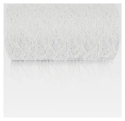 Produktbild von Tischläufer aus Spitze in Weiß (15 cm x 20 m) für Tischdekoration bei Hochzeiten und Taufen, festliche Tischgestaltung für besondere Anlässe