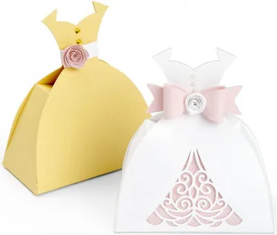 Produktbild von SIZZIX Stanzer Präge Stanzschablone Cutting Die, Dress Box Hochzeitskleid 663577