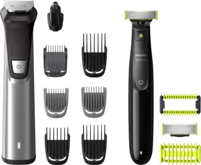 Obrázek produktu pro Philips Multigroom series 9000 MG9720/90 13 v 1, tvář, vlasy a tělo, Černá, Nerezová ocel, Bradka, Ucho, Nos, QP210, QP220, QP610, QP620; Replace every 4 months*, 0,33 rok/roky, Baterie, 180 min