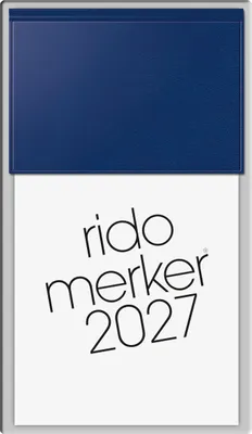 Produktbild von rido/idé 7035003387 Vormerkbuch Mod. Merker 2027 108×201 mm, Kunststoff, dunkelblau