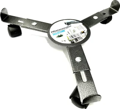 Produktbild von Pflanzenroller Metall Rund Verstellbar Ø 25 – 30 cm 3 Rollen Blumenroller Rolluntersetzer