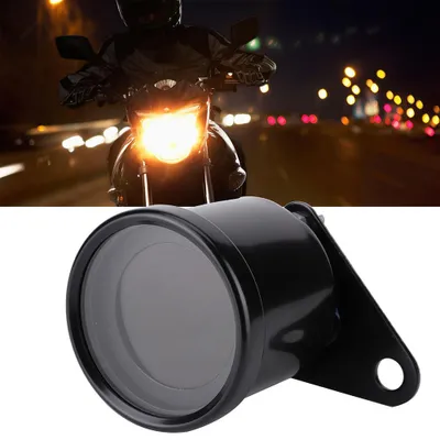Image de Compteur de vitesse numérique à LED universel pour moto avec compte-tours et jauge de niveau d'huile, noir