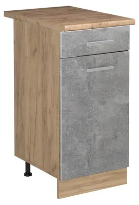 Zdjęcie produktu dla Szafki kuchenne Vicco R-Line Beton/Dąb goldkraft 40 cm blat roboczy Dąb Goldkraft, Model 61149