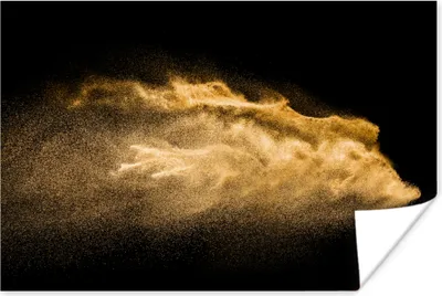 Produktbild von MuchoWow® Poster Sand - Gold - Schwarz - Luxus - Kunst 180x120 cm - Fotoplakat