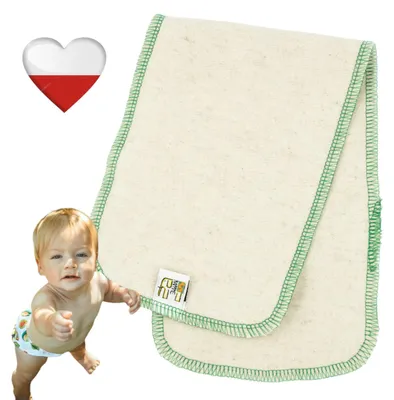 Produktbild von Dunkelgrüner, saugfähiger Hanfeinsatz M 12,5 x 34 für NappiMe Windeln
