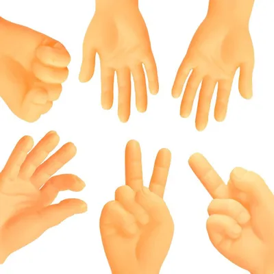 Produktbild von 6 Stück kleine Hände Fingerpuppen Set Fingerhände magisches Spielzeug lustiges Spielzeug Geburtstagsparty Spielparty