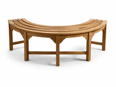 Obrázek produktu pro Lavička na strom Fermo ve tvaru S z teakového masivu 165 cm 180°