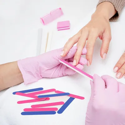 Produktbild von Professionelle doppelseitige Nagelfeilen 180/240 Grit - 100 Stück (85 x 13 cm)