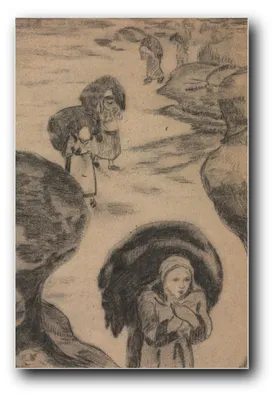 Produktbild von Kunstdruck „Seetangsammlerinnen in Yport“ von Claude-Émile Schuffenecker – 20×30 cm – ungerahmt