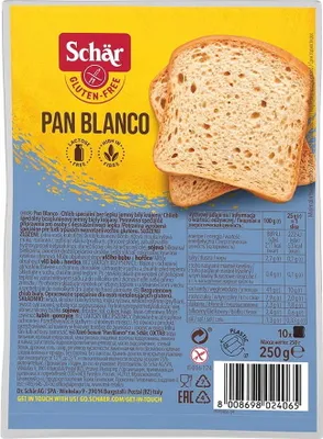 Produktbild von PAN BLANCO GLUTENFREIES WEISSBRÖTCHEN, GESCHNITTEN, 250 g – SCHAR